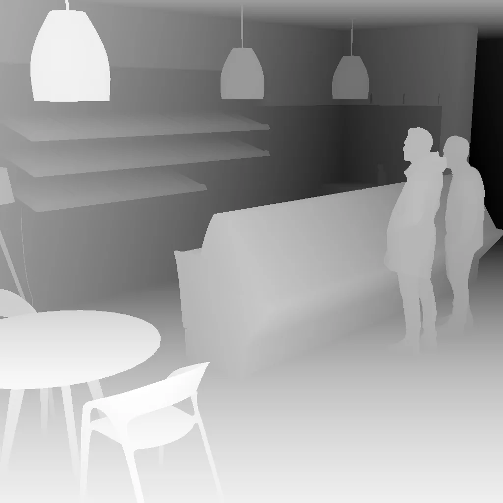 Depth conditioning pass of a retail interior